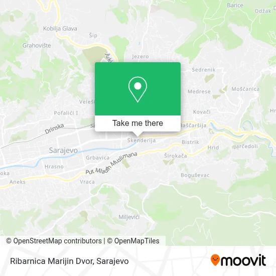 Ribarnica Marijin Dvor mapa