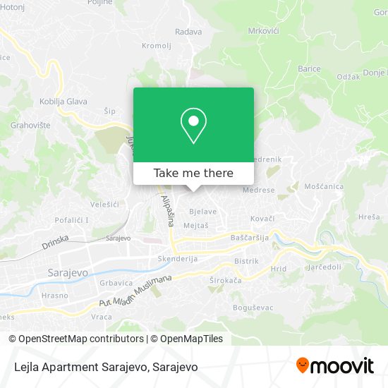 Lejla Apartment Sarajevo mapa