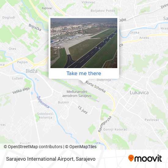 Sarajevo International Airport map
