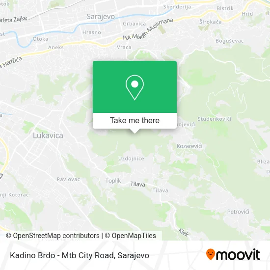 Kadino Brdo - Mtb City Road map