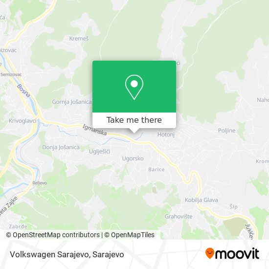 Volkswagen Sarajevo mapa