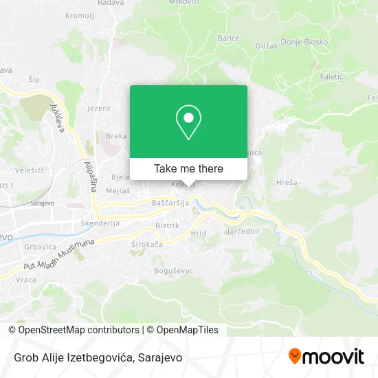 Grob Alije Izetbegovića map