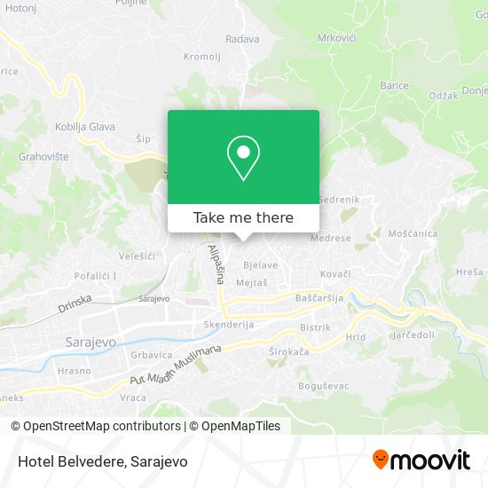 Hotel Belvedere map