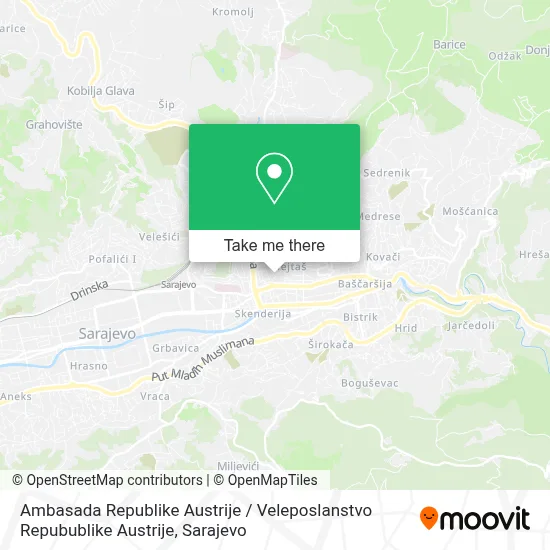 Ambasada Republike Austrije / Veleposlanstvo Repubublike Austrije map