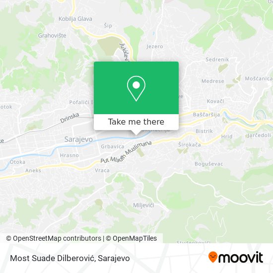 Most Suade Dilberović map