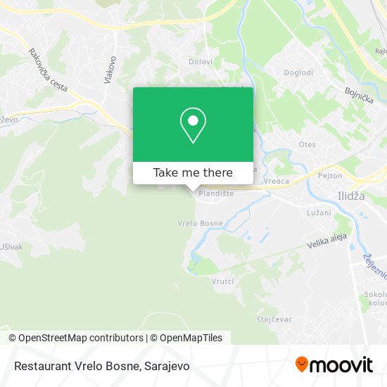 Restaurant Vrelo Bosne map