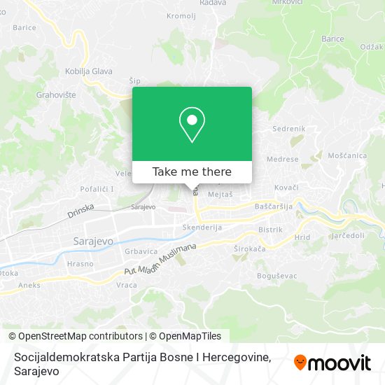 Socijaldemokratska Partija Bosne I Hercegovine map