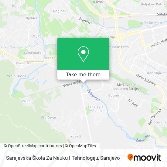 Sarajevska Škola Za Nauku I Tehnologiju map