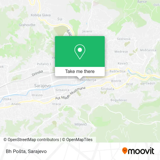 Bh Pošta map