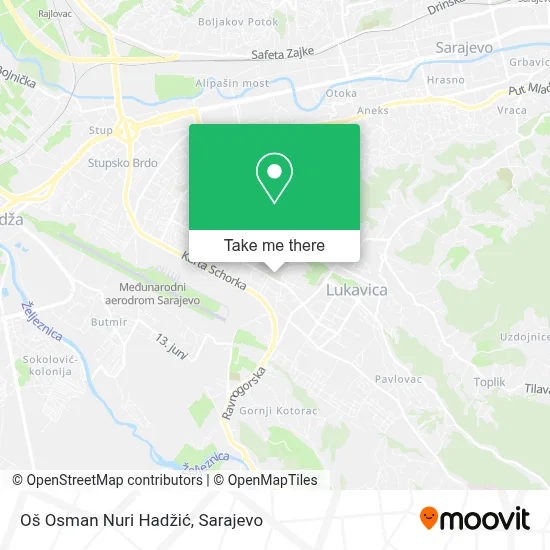 Oš Osman Nuri Hadžić map