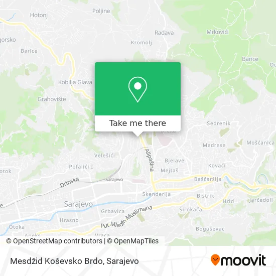 Mesdžid Koševsko Brdo map