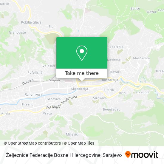 Željeznice Federacije Bosne I Hercegovine map