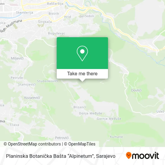 Planinska Botanička Bašta “Alpinetum” map