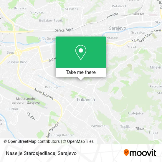 Naselje Starosjedilaca map