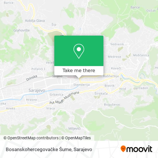 Bosanskohercegovačke Šume map