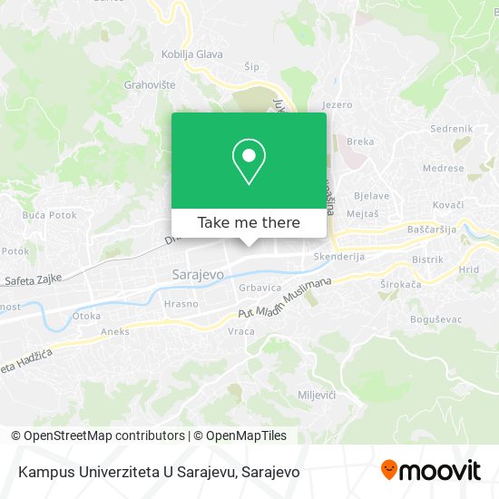 Kampus Univerziteta U Sarajevu map