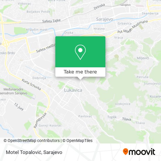 Motel Topalović map