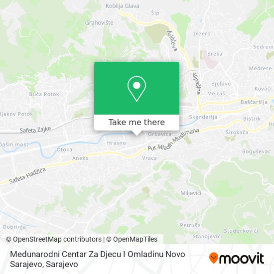 Medunarodni Centar Za Djecu I Omladinu Novo Sarajevo map