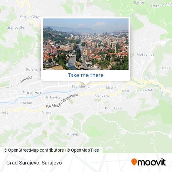 Grad Sarajevo map
