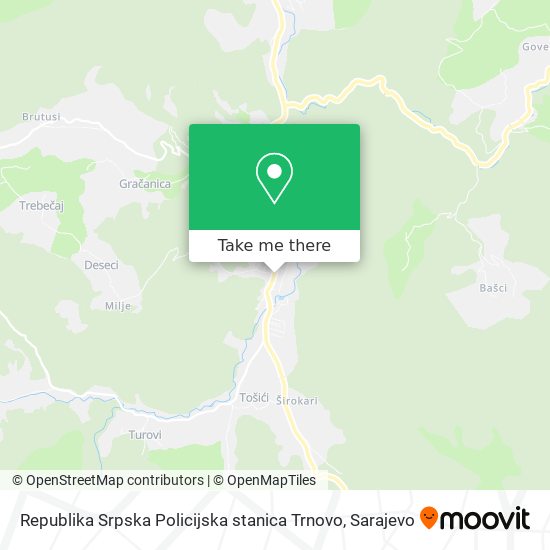 Republika Srpska Policijska stanica Trnovo mapa