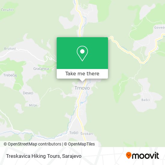 Karta Treskavica Hiking Tours