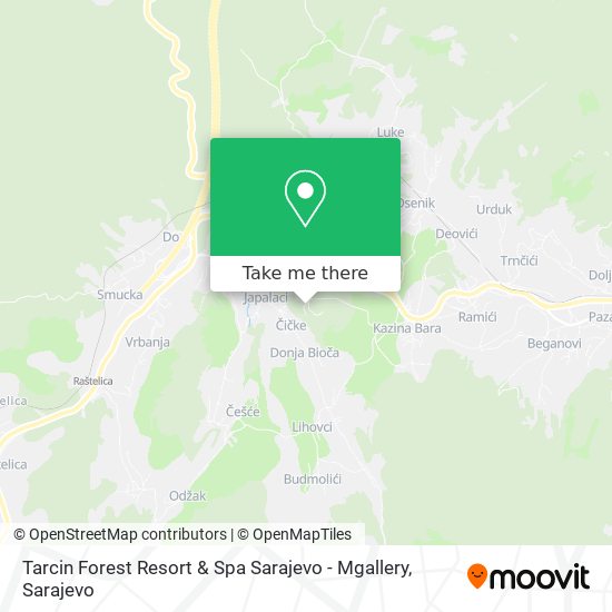 Tarcin Forest Resort & Spa Sarajevo - Mgallery mapa