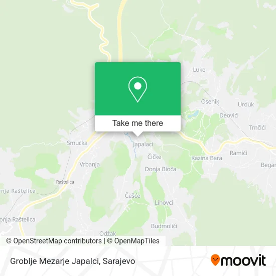 Groblje Mezarje Japalci map