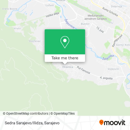 Sedra Sarajevo/Ilidza mapa