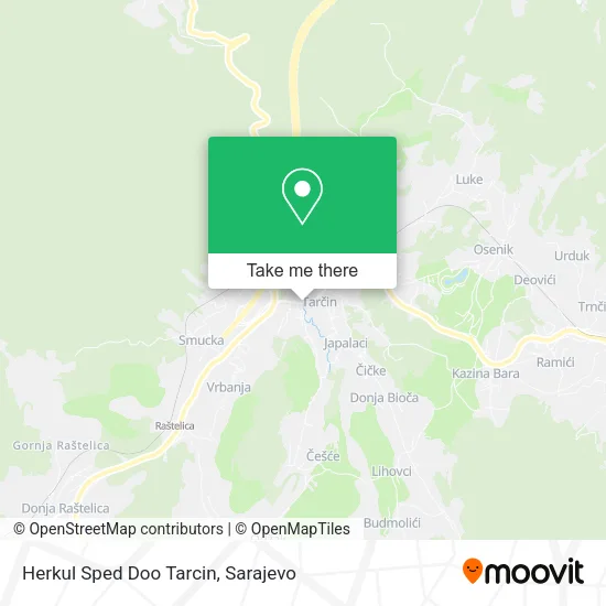 Herkul Sped Doo Tarcin map