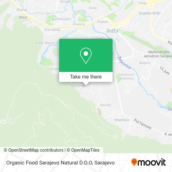 Organic Food Sarajevo Natural D.O.O map