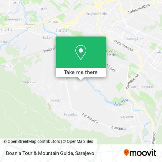 Bosnia Tour & Mountain Guide map
