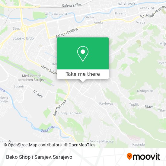Beko Shop i Sarajev map