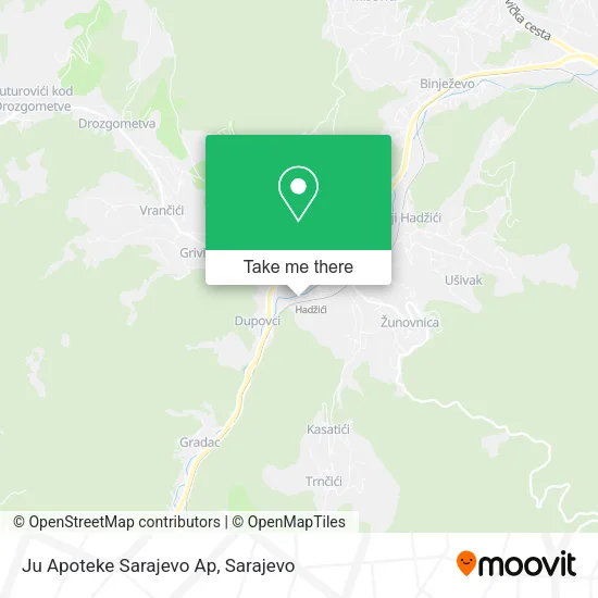 Ju Apoteke Sarajevo Ap map