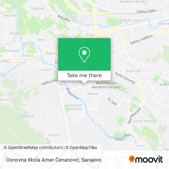 Osnovna škola Amer Čenanović mapa