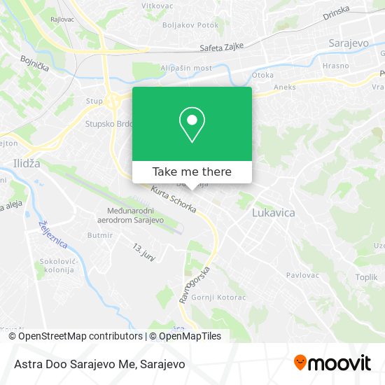 Astra Doo Sarajevo Me map