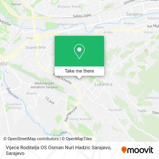 Vijece Roditelja OS Osman Nuri Hadzic Sarajevo map