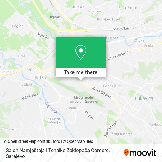 Salon Namještaja i Tehnike Zaklopača Comerc map