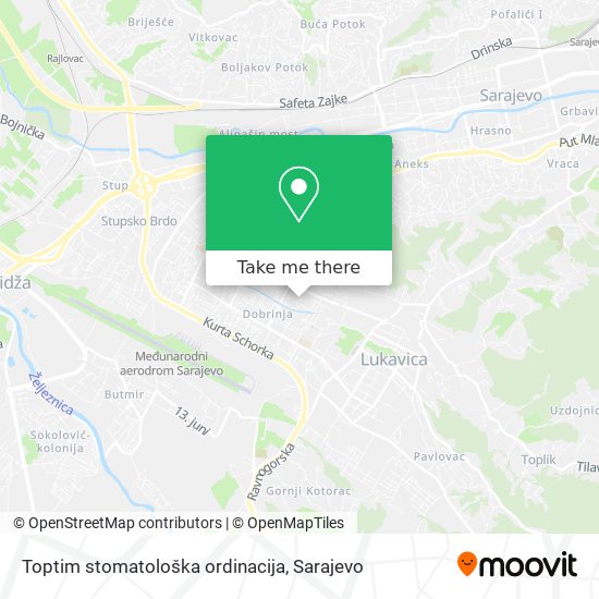 Toptim stomatološka ordinacija map
