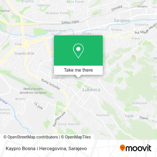 Kaypro Bosna i Hercegovina map