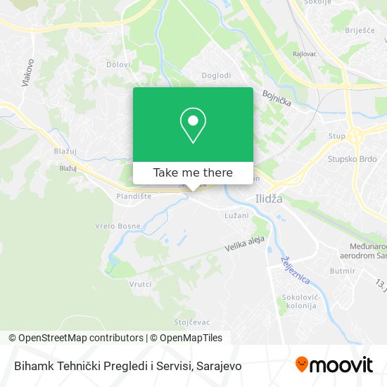 Bihamk Tehnički Pregledi i Servisi mapa