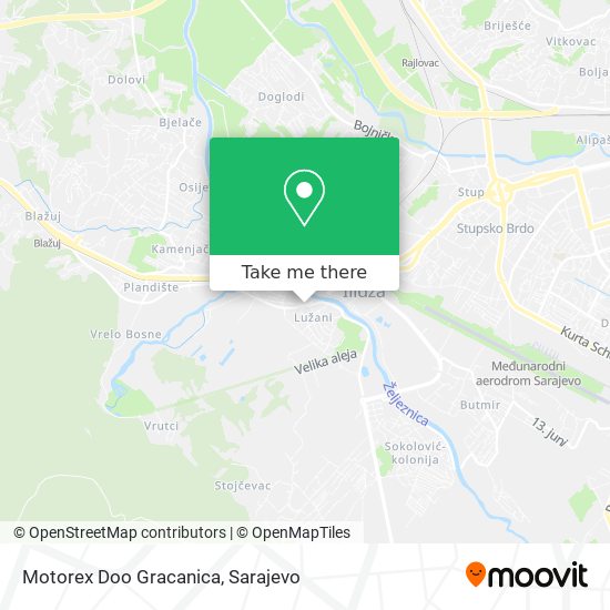 Motorex Doo Gracanica mapa