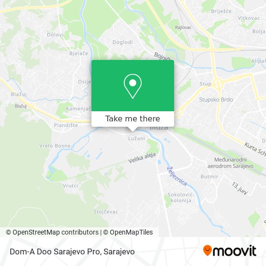 Dom-A Doo Sarajevo Pro map