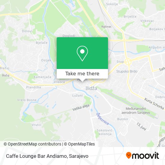 Caffe Lounge Bar Andiamo map