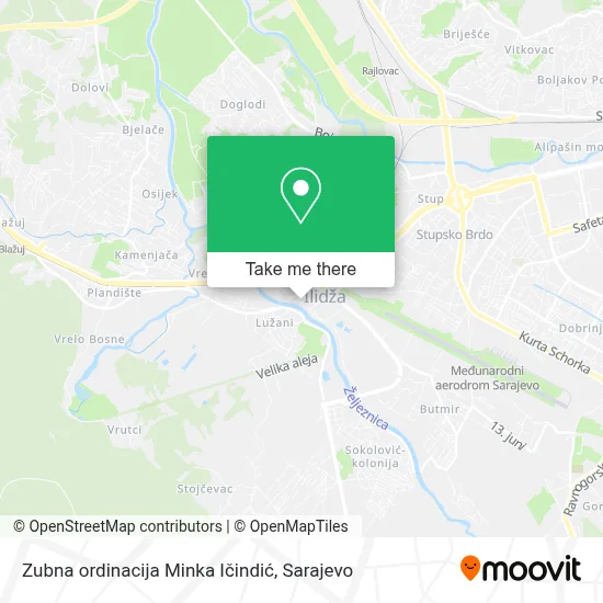Zubna ordinacija Minka Ičindić map