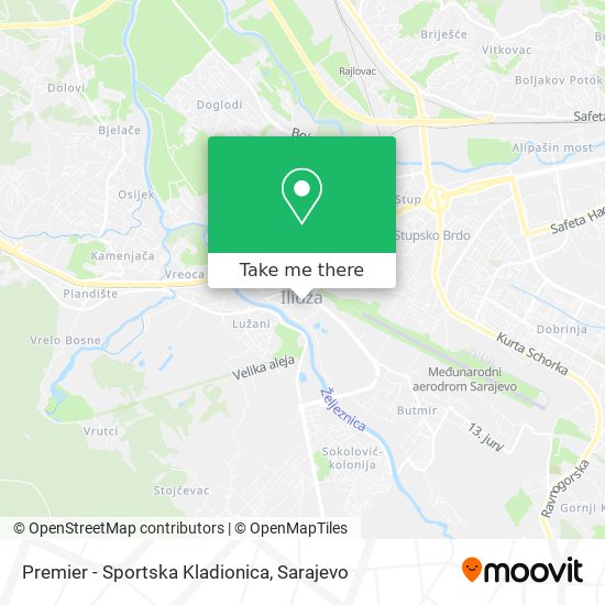 Premier - Sportska Kladionica map