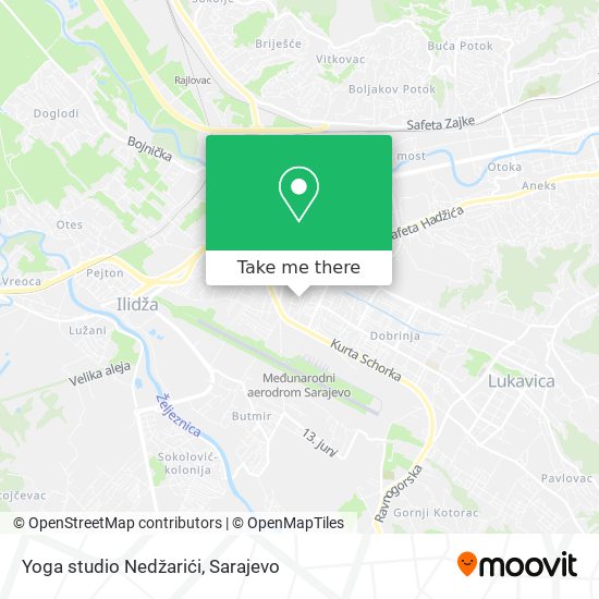 Yoga studio Nedžarići map