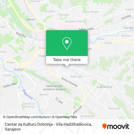 Karta Centar za Kulturu Dobrinja - Vila Hadžihalilovića