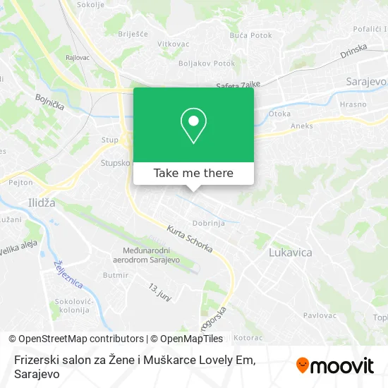 Frizerski salon za Žene i Muškarce Lovely Em map