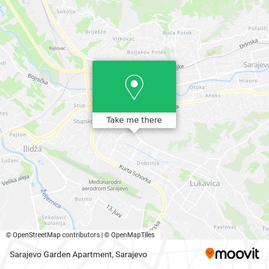 Sarajevo Garden Apartment map