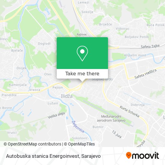 Autobuska stanica Energoinvest map